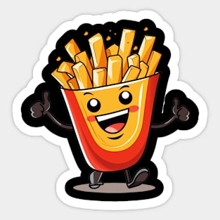 kawaii french fries T-Shirt cute potatofood Sticker